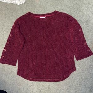 Maroon crew neck - M